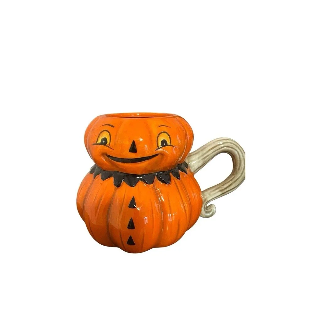 Johanna Parker Halloween Pumpkin Mug & Pumpkin Salt & Pepper Shaker Set Transpac